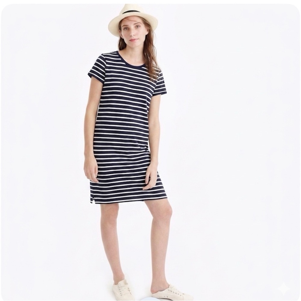 J Crew striped casual dress L